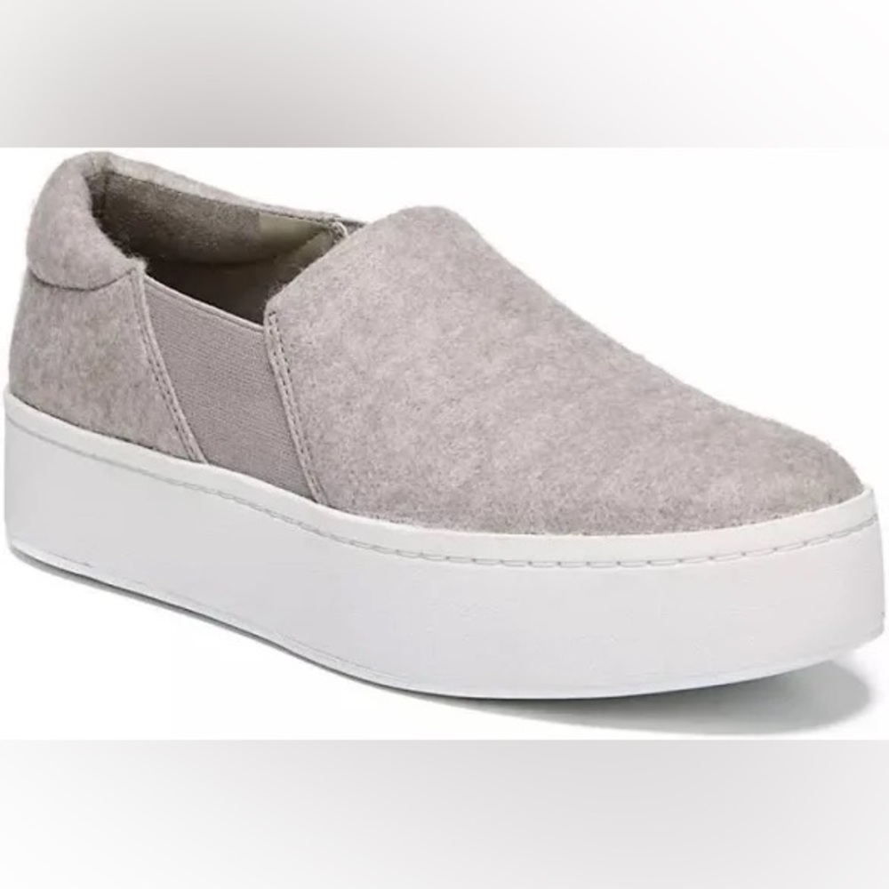 Vince Women's Slip-On Platform Sneaker in Light Gray